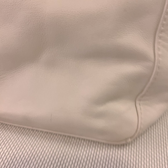 COACH Penelope Ivory Leather Brown Snakeskin Carryall Tote Bag - Picture 11 of 11